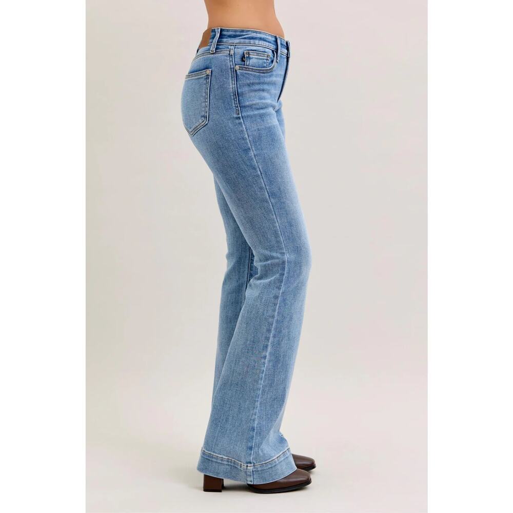JUDY BLUE Mid Rise Flare Denim Jeans 9/29 NWT - Picture 8 of 9